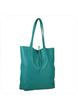 Torebka skórzana super lekka shopper turkus ze sklepu melon.pl w kategorii Torby Shopper bag - zdjęcie 176541017