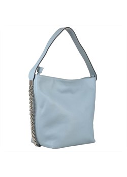 Duża torebka shopper niebieska na ramię skóra naturalna ze sklepu melon.pl w kategorii Torby Shopper bag - zdjęcie 176541485