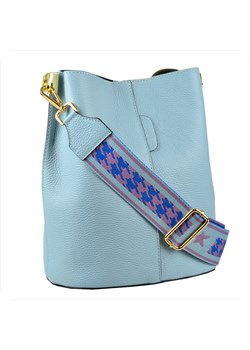 Borse in pelle torebka damska skóra naturalna baby blue worek - id: 2704 - marki Borse In Pelle - 176541519 Borse in pelle torebka damska skóra naturalna baby blue worek ze sklepu melon.pl w kategorii Listonoszki - zdjęcie 176541519