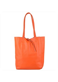 Torebka skórzana super lekka shopper pomarańczowa ze sklepu melon.pl w kategorii Torby Shopper bag - zdjęcie 176541619