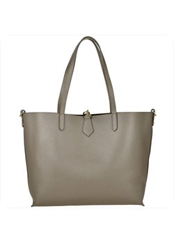 Borse in pelle torebka shopper skórzana brąz taupe z kosmetyczką ze sklepu melon.pl w kategorii Torby Shopper bag - zdjęcie 176542636