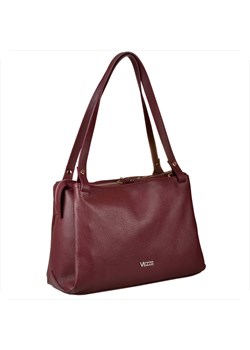 Vezze włoska torba skórzana  shopper bag bordowa ze sklepu melon.pl w kategorii Torby Shopper bag - zdjęcie 176542889