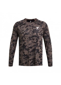 Męski longsleeve treningowy Under Armour Project Rock IsoChill LS - brązowy ze sklepu Sportstylestory.com w kategorii T-shirty męskie - zdjęcie 176552129