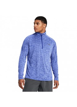 Męska bluza treningowa nierozpinana bez kaptura Under Armour UA Tech 2.0 1/2 Zip - niebieska ze sklepu Sportstylestory.com w kategorii Bluzy męskie - zdjęcie 176552219