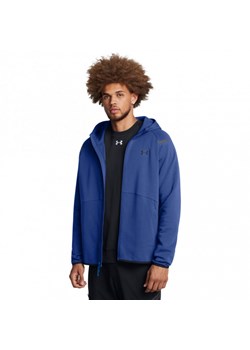 Męska bluza dresowa rozpinana z kapturem Under Armour UA Unstoppable Flc Fz Hd Eu - niebieska ze sklepu Sportstylestory.com w kategorii Bluzy męskie - zdjęcie 176553138
