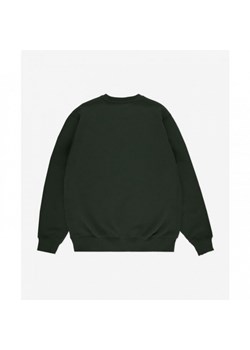 Męska bluza dresowa nierozpinana bez kaptura Prosto Crewneck Base - zielona ze sklepu Sportstylestory.com w kategorii Bluzy męskie - zdjęcie 176554859