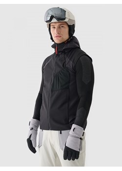 Męski bezrękawnik skiturowy Primaloft 4F 4FWAW24TVJAM125 - czarny ze sklepu Sportstylestory.com w kategorii Kurtki męskie - zdjęcie 176555057