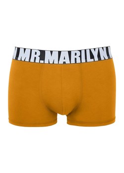 Marilyn Bokserki męskie musztardowe z logowaną gumą Letters Boxer, Kolor musztardowy, Rozmiar M, Marilyn ze sklepu Intymna w kategorii Majtki męskie - zdjęcie 176556688