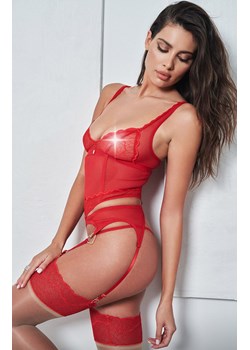 Obsessive czerwony gorset i stringi Cupide Desir, Kolor czerwony, Rozmiar S/M, Obsessive ze sklepu Intymna w kategorii Gorsety - zdjęcie 176556755