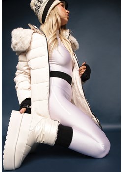 Beżowe Śniegowce Vices na Platformie Ozdobione Pikowaniem Inathoria ze sklepu renee.pl w kategorii Śniegowce damskie - zdjęcie 176563018