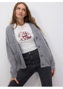 Reserved - T-shirt z nadrukiem - złamana biel ze sklepu Reserved w kategorii Bluzki damskie - zdjęcie 176567388