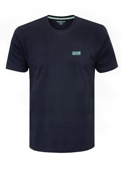 Klasyczny, Prosty T-Shirt - Pako Jeans - Granatowy TSPJNSbasicGR ze sklepu JegoSzafa.pl w kategorii T-shirty męskie - zdjęcie 176568497