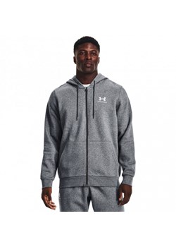 Męska bluza dresowa rozpinana z kapturem Under Armour UA Icon Fleece FZ Hood - szara ze sklepu Sportstylestory.com w kategorii Bluzy męskie - zdjęcie 176569576