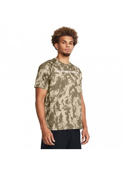 Męska koszulka treningowa Under Armour UA Tech Abc Camo Ss - brązowa ze sklepu Sportstylestory.com w kategorii T-shirty męskie - zdjęcie 176570079