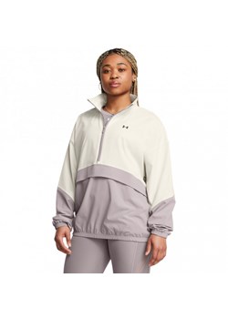 Damska kurtka treningowa Under Armour Armoursport Anorak - beżowa ze sklepu Sportstylestory.com w kategorii Kurtki damskie - zdjęcie 176570165