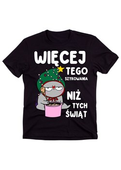 ŚMIESZNA KOSZULKA ŚWIATECZNA - WIĘCEJ TEGO SZYKOWANIA NIŻ TYCH ŚWIĄT ze sklepu Time For Fashion w kategorii T-shirty męskie - zdjęcie 176572708