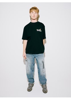 Cropp - Świąteczna czarna koszulka z Grinchem - czarny ze sklepu Cropp w kategorii T-shirty męskie - zdjęcie 176578288