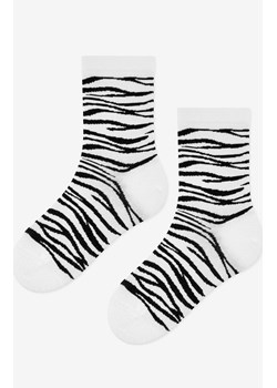 Marilyn Skarpetki damskie bawełniane w stylowy wzór zebry Zebra, Kolor biało-czarny, Rozmiar 36-40, Marilyn ze sklepu Primodo w kategorii Skarpetki damskie - zdjęcie 176584057