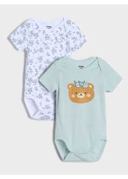 Sinsay - Body 2 pack - kremowy ze sklepu Sinsay w kategorii Body niemowlęce - zdjęcie 176594766
