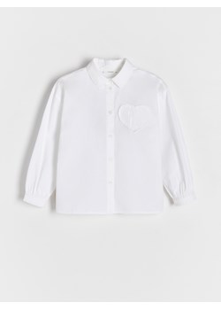Reserved - Koszula z aplikacją - biały ze sklepu Reserved w kategorii Koszule chłopięce - zdjęcie 176597565