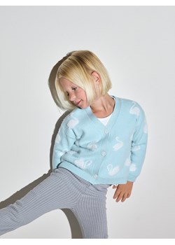 Reserved - Kardigan w łabędzie - wielobarwny ze sklepu Reserved w kategorii Swetry dziewczęce - zdjęcie 176600658