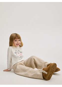 Reserved - Koszulka z nadrukiem - złamana biel ze sklepu Reserved w kategorii Bluzki dziewczęce - zdjęcie 176600957