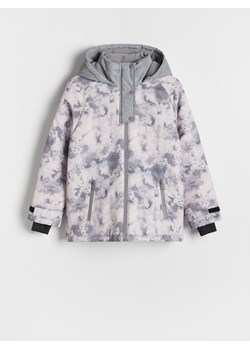 Reserved - Wodoodporna ocieplana kurtka z kapturem - wielobarwny ze sklepu Reserved w kategorii Kurtki dziewczęce - zdjęcie 176601646