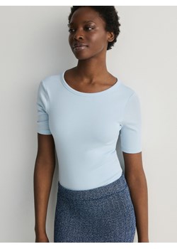 Reserved - Body z wycięciem na plecach - jasnoniebieski ze sklepu Reserved w kategorii Bluzki damskie - zdjęcie 176602048