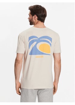 Quiksilver T-Shirt Arts In Palm EQYZT07249 Beżowy Regular Fit ze sklepu MODIVO w kategorii T-shirty męskie - zdjęcie 176610146