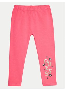 Guess Legginsy K4BB03 J1313 Różowy Slim Fit ze sklepu MODIVO w kategorii Spodnie dziewczęce - zdjęcie 176611115