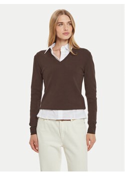 United Colors Of Benetton Sweter 1002D4488 Brązowy Regular Fit ze sklepu MODIVO w kategorii Swetry damskie - zdjęcie 176618105