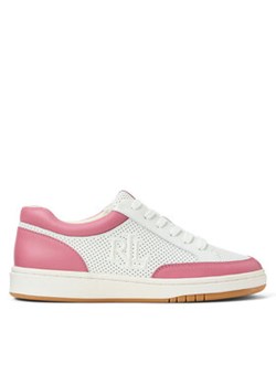 LAUREN RALPH LAUREN Sneakersy Hailey Low-Top Lace-Up 802951391002 Biały ze sklepu MODIVO w kategorii Buty sportowe damskie - zdjęcie 176618659