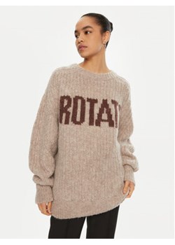 ROTATE Sweter 114443 Brązowy Regular Fit ze sklepu MODIVO w kategorii Swetry damskie - zdjęcie 176621389