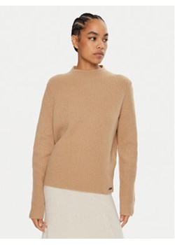 Calvin Klein Sweter K20K207426 Brązowy Relaxed Fit ze sklepu MODIVO w kategorii Swetry damskie - zdjęcie 176625337