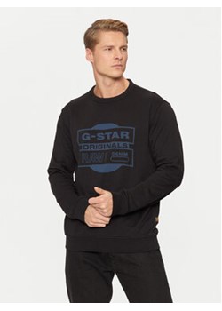 G-Star Raw Bluza Originals D25441-D797 Czarny Regular Fit ze sklepu MODIVO w kategorii Bluzy męskie - zdjęcie 176626087