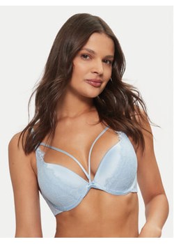 Hunkemöller Biustonosz push-up Isabella 206360 Niebieski ze sklepu MODIVO w kategorii Biustonosze - zdjęcie 176629618