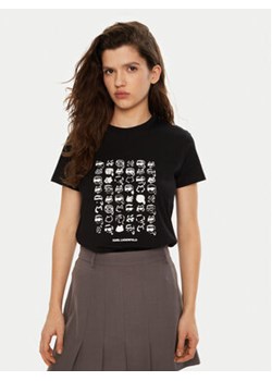 KARL LAGERFELD T-Shirt A1W17124 Czarny Regular Fit ze sklepu MODIVO w kategorii Bluzki damskie - zdjęcie 176632867