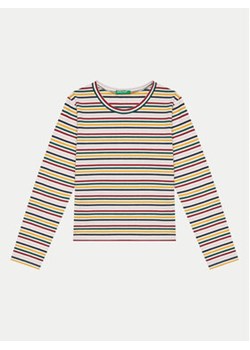 United Colors Of Benetton Bluzka 3XMLC10JJ Kolorowy Slim Fit ze sklepu MODIVO w kategorii Bluzki dziewczęce - zdjęcie 176640956