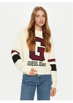 Guess Jeans Sweter W4BR11 Z3HN2 Czerwony Regular Fit ze sklepu MODIVO w kategorii Swetry damskie - zdjęcie 176649308