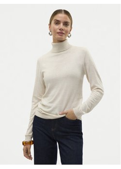 Vero Moda Golf Iris 10320450 Beżowy Slim Fit ze sklepu MODIVO w kategorii Swetry damskie - zdjęcie 176650129