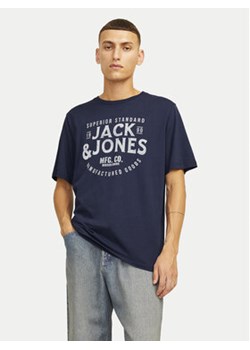 Jack&Jones T-Shirt Jeans 12256779 Granatowy Standard Fit ze sklepu MODIVO w kategorii T-shirty męskie - zdjęcie 176650469