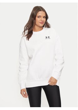 Under Armour Bluza Essential 1379475 Biały Loose Fit ze sklepu MODIVO w kategorii Bluzy damskie - zdjęcie 176655528