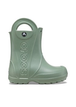 Crocs Kalosze Handle Rain Boot Kids 12803 Zielony ze sklepu MODIVO w kategorii Kalosze dziecięce - zdjęcie 176659607