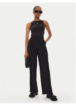 Calvin Klein Jeans Top J20J223616 Czarny Slim Fit ze sklepu MODIVO w kategorii Bluzki damskie - zdjęcie 176674556