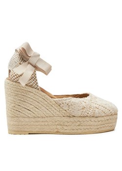 Manebi Espadryle Yucatan Wedge Espadrilles G 0.3 WV Beżowy ze sklepu MODIVO w kategorii Espadryle damskie - zdjęcie 176698055