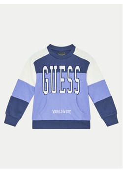 Guess Bluza N4BQ10 KAX73 Niebieski Regular Fit ze sklepu MODIVO w kategorii Bluzy chłopięce - zdjęcie 176701197