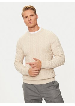 United Colors Of Benetton Sweter 1335U107G Beżowy Regular Fit ze sklepu MODIVO w kategorii Swetry męskie - zdjęcie 176702207