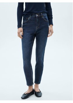 Mango Jeansy Newmom 77014026 Granatowy Mom Fit ze sklepu MODIVO w kategorii Jeansy damskie - zdjęcie 176706105