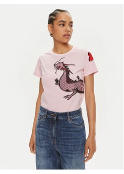 Pinko T-Shirt Quentin 100535 A1QT Różowy Regular Fit ze sklepu MODIVO w kategorii Bluzki damskie - zdjęcie 176709519