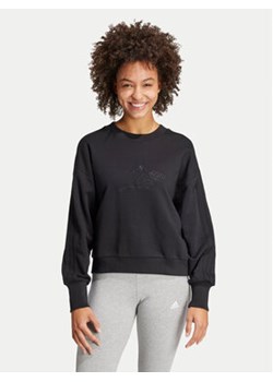 adidas Bluza ALL SZN French Terry 3-Stripes JI9100 Czarny Loose Fit - id: 0000303900243 - marki adidas - 176716857 adidas Bluza ALL SZN French Terry 3-Stripes JI9100 Czarny Loose Fit ze sklepu MODIVO w kategorii Bluzy damskie - zdjęcie 176716857